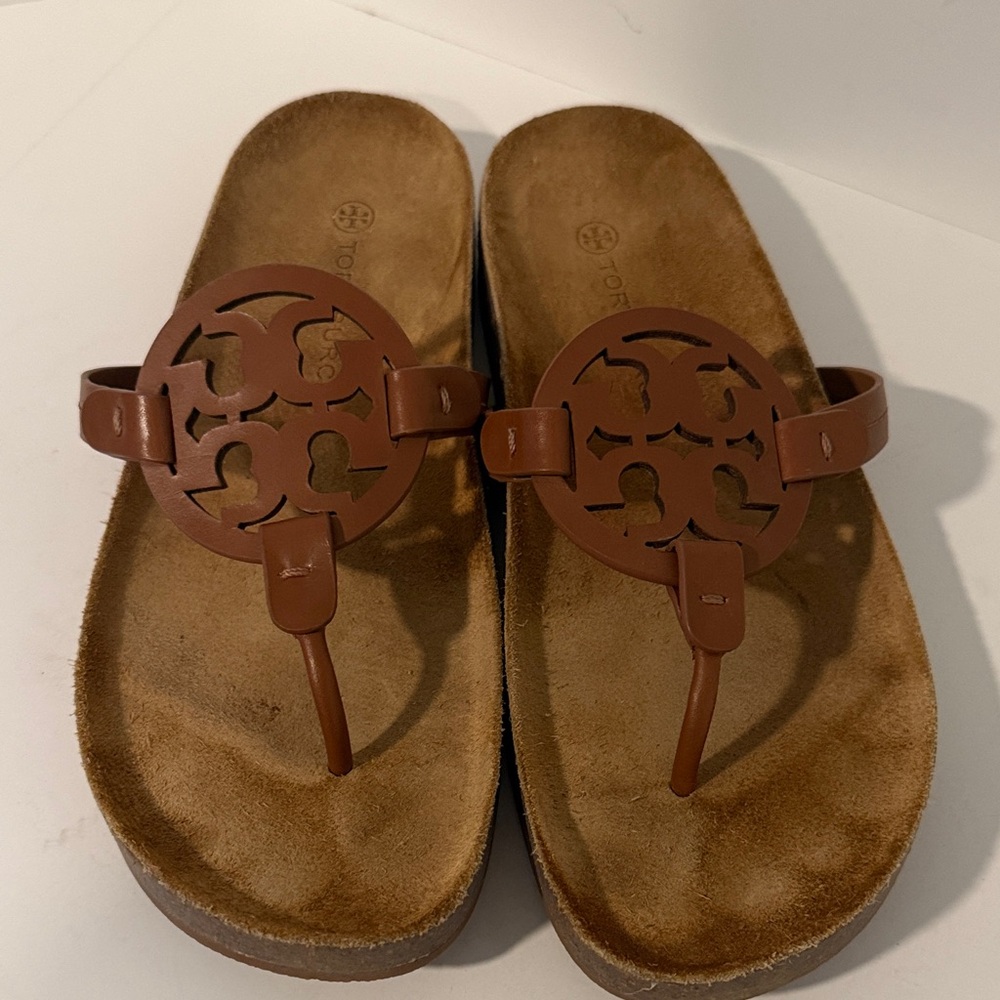Tory Burch Tan Miller Cloud Sandals
